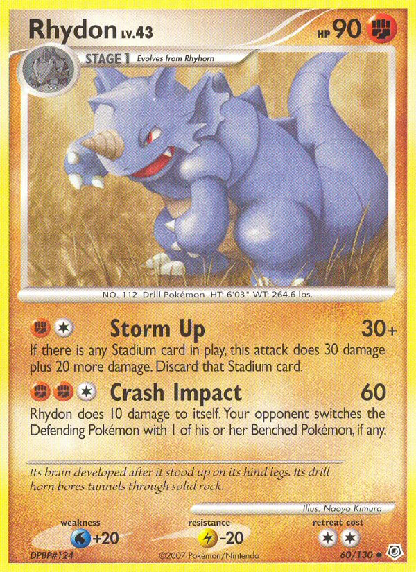 Rhydon (60/130) [Diamond & Pearl: Base Set] | Gear Gaming Fayetteville