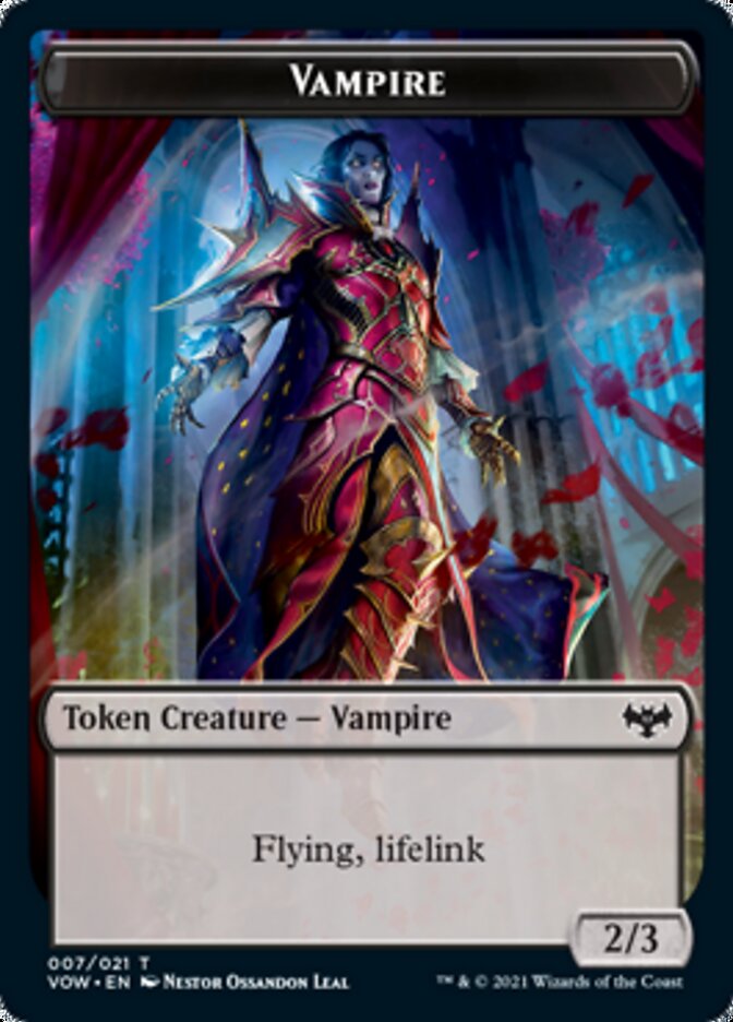 Blood // Vampire (007) Double-Sided Token [Innistrad: Crimson Vow Tokens] | Gear Gaming Fayetteville