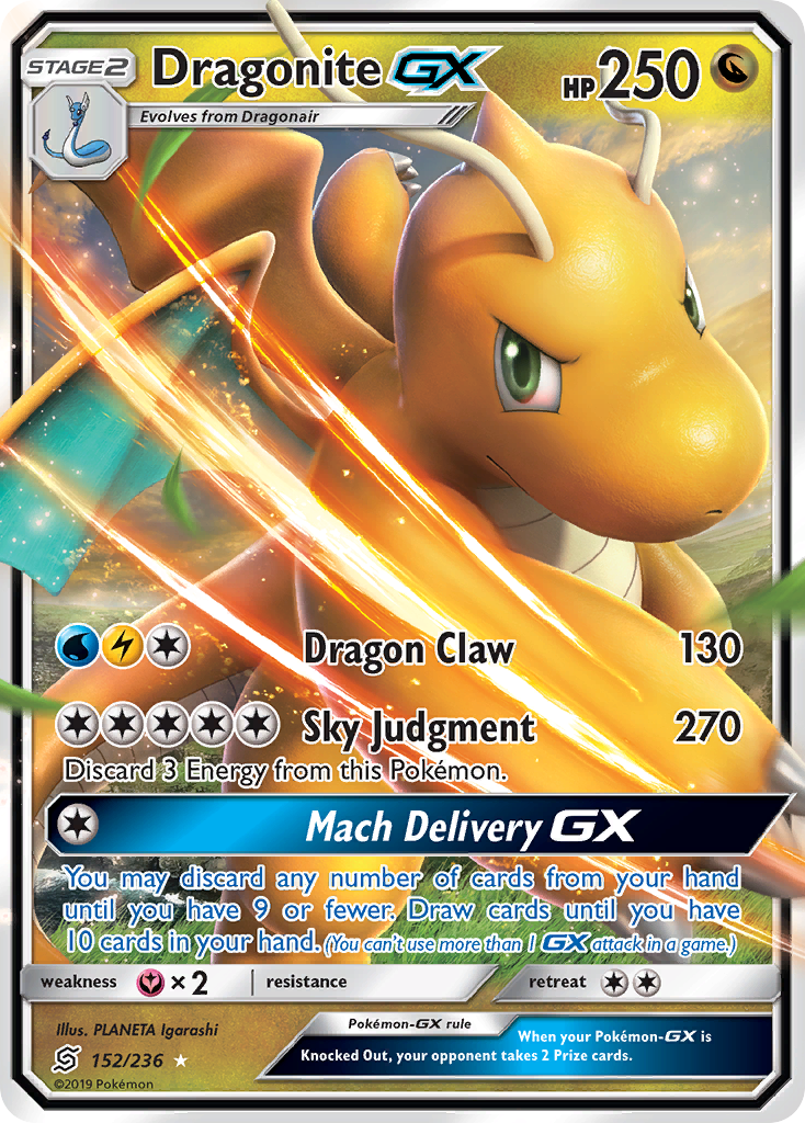 Dragonite GX (152/236) [Sun & Moon: Unified Minds] | Gear Gaming Fayetteville