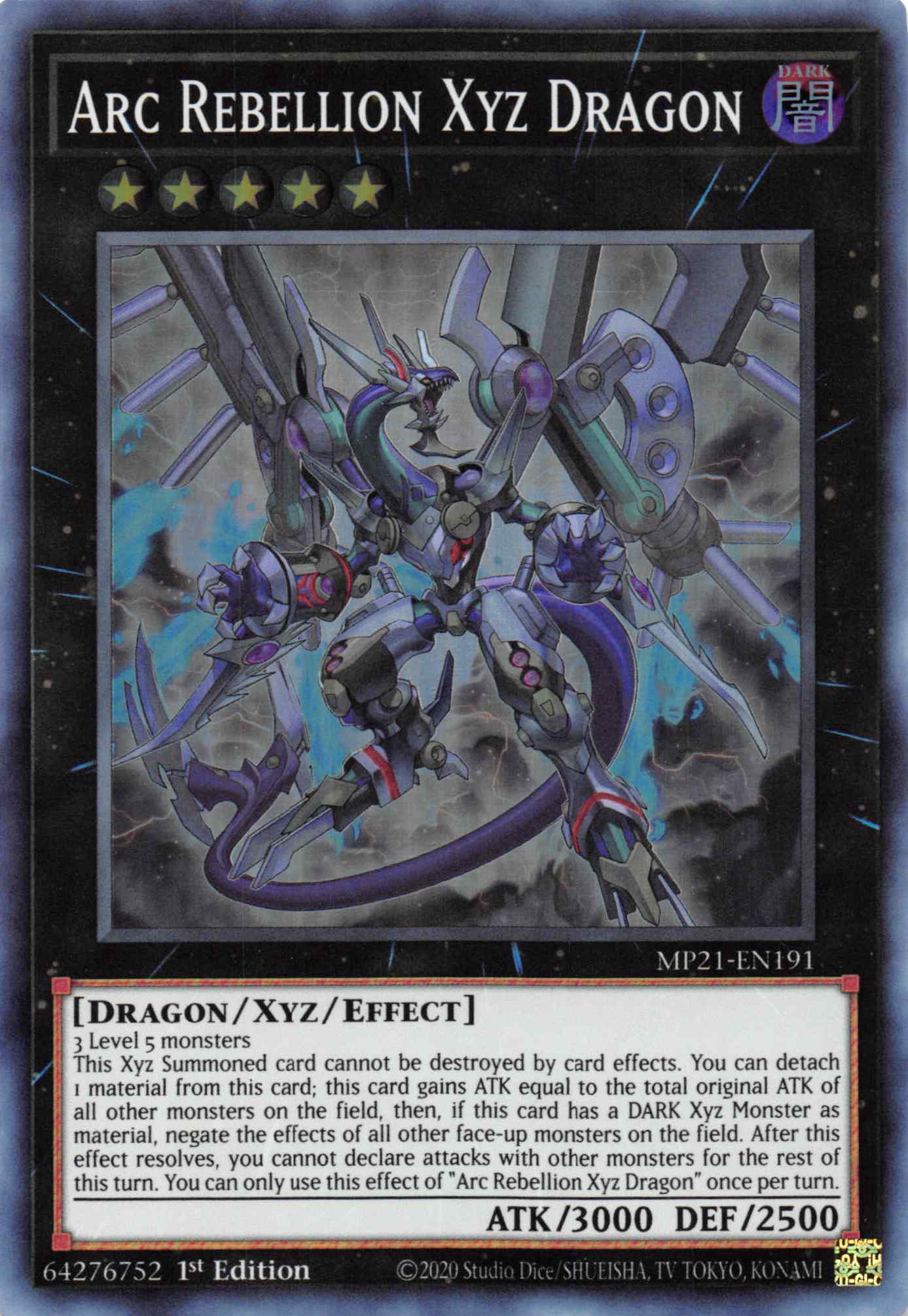 Arc Rebellion Xyz Dragon [MP21-EN191] Super Rare | Gear Gaming Fayetteville