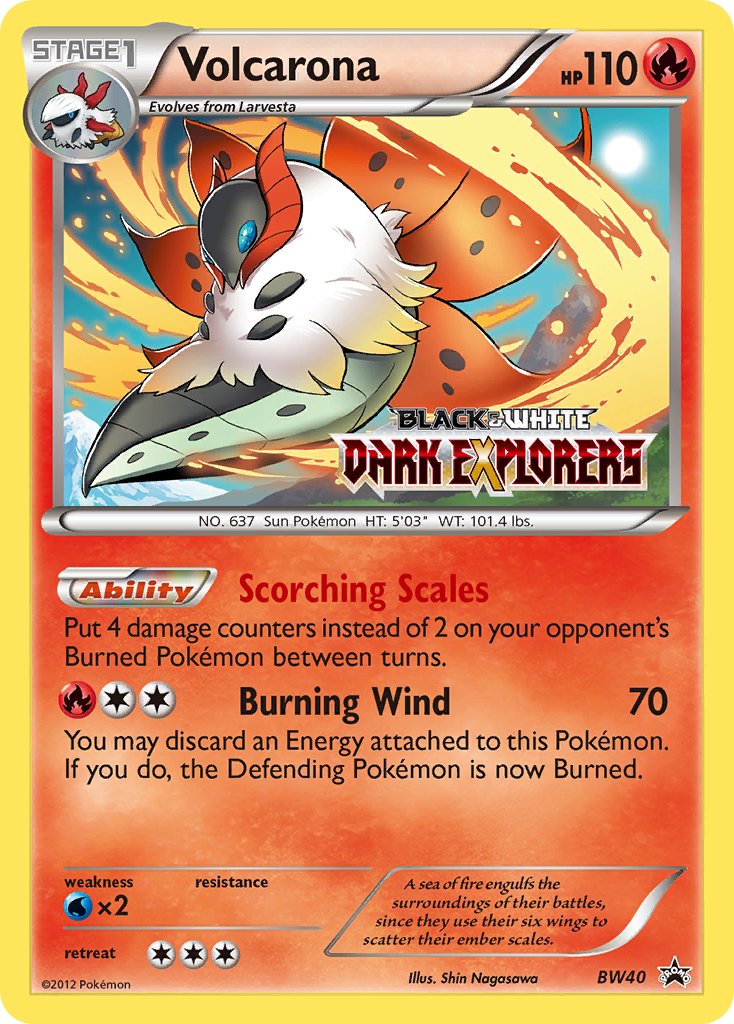 Volcarona (BW40) (Staff Prerelease Promo) [Black & White: Black Star Promos] | Gear Gaming Fayetteville