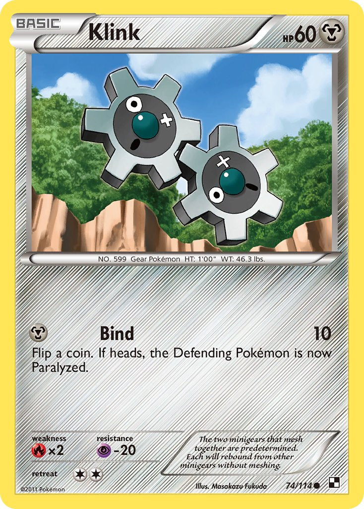 Klink (74/114) (Cracked Ice Holo) (Blister Exclusive) [Black & White: Base Set] | Gear Gaming Fayetteville