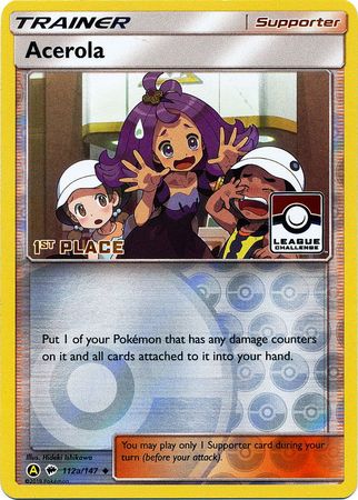 Acerola (112a/147) (League Promo 1st Place) [Sun & Moon: Burning Shadows] | Gear Gaming Fayetteville