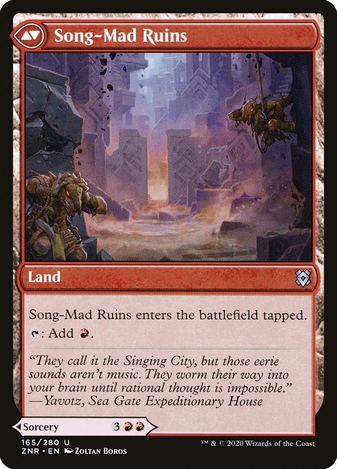 Song-Mad Treachery // Song-Mad Ruins [Zendikar Rising] | Gear Gaming Fayetteville