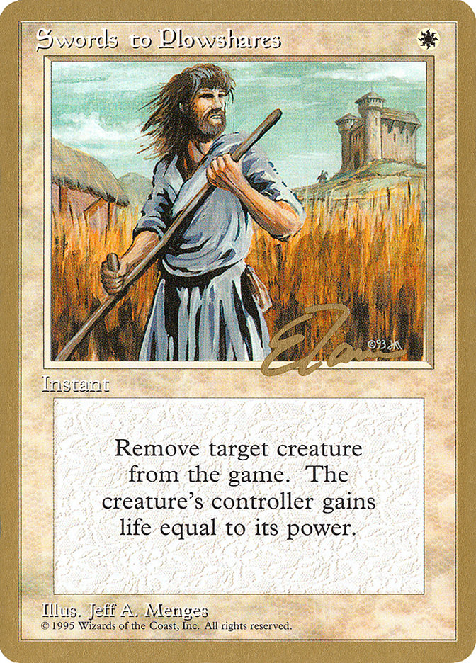 Swords to Plowshares (Eric Tam) [Pro Tour Collector Set] | Gear Gaming Fayetteville