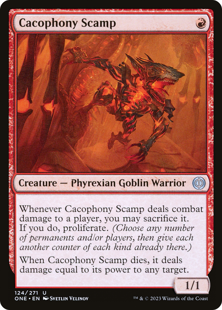 Cacophony Scamp [Phyrexia: All Will Be One] | Gear Gaming Fayetteville