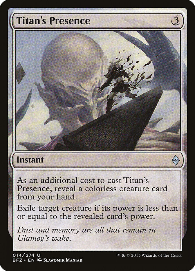 Titan's Presence [Battle for Zendikar] | Gear Gaming Fayetteville