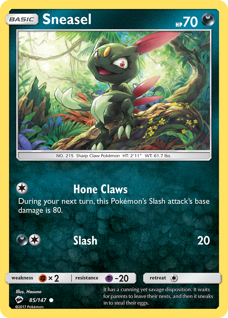 Sneasel (85/147) [Sun & Moon: Burning Shadows] | Gear Gaming Fayetteville