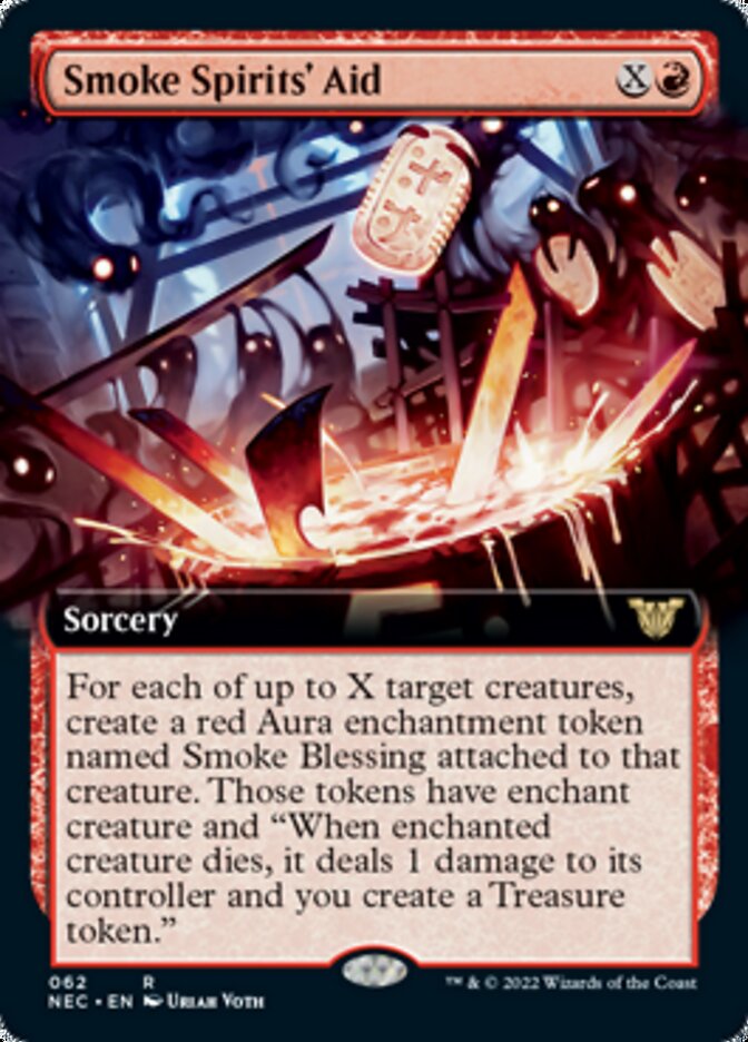 Smoke Spirits' Aid (Extended Art) [Kamigawa: Neon Dynasty Commander] | Gear Gaming Fayetteville