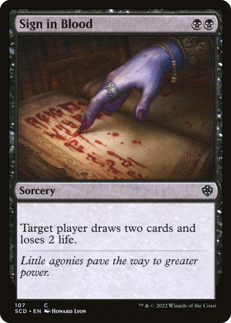 Sign in Blood [Starter Commander Decks] | Gear Gaming Fayetteville