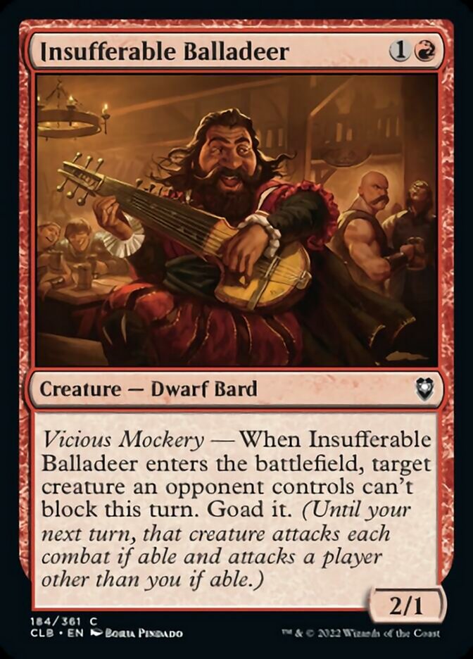 Insufferable Balladeer [Commander Legends: Battle for Baldur's Gate] | Gear Gaming Fayetteville