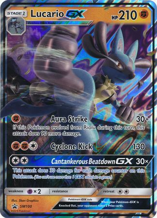 Lucario GX (SM100) (Jumbo Card) [Sun & Moon: Black Star Promos] | Gear Gaming Fayetteville