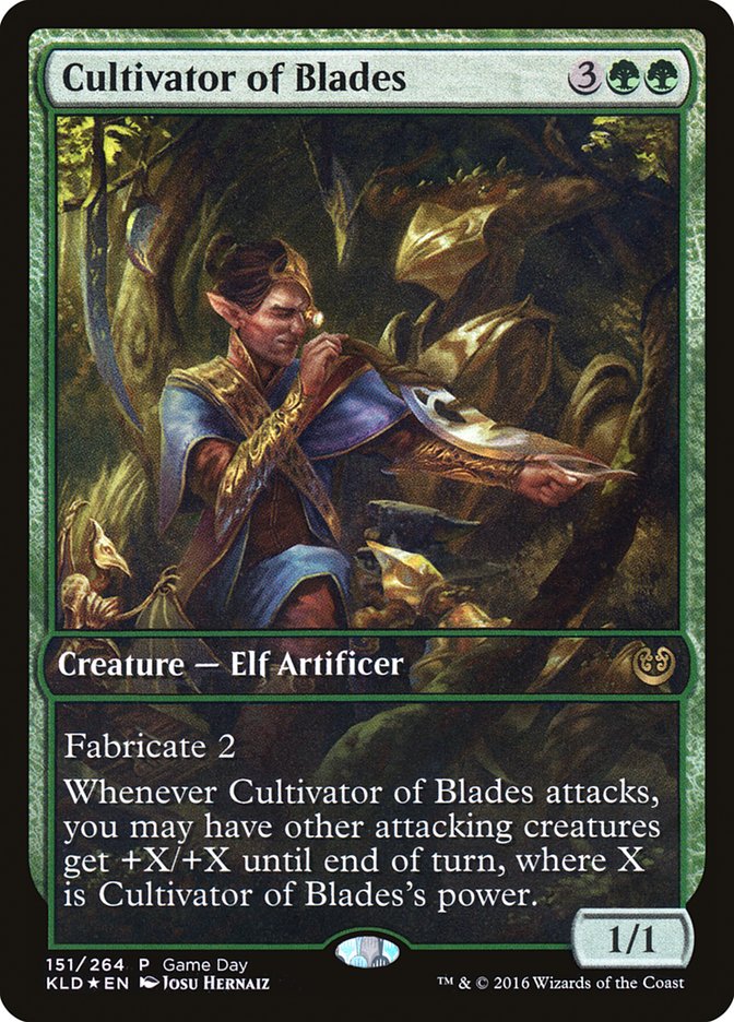 Cultivator of Blades (Game Day) (Full Art) [Kaladesh Promos] | Gear Gaming Fayetteville