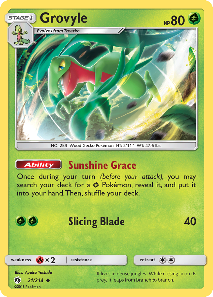 Grovyle (21/214) [Sun & Moon: Lost Thunder] | Gear Gaming Fayetteville