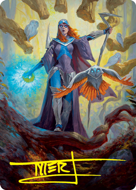 Kasmina, Enigma Sage Art Card (Gold-Stamped Signature) [Strixhaven: School of Mages Art Series] | Gear Gaming Fayetteville