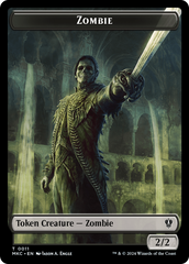 Copy // Zombie Double-Sided Token [Murders at Karlov Manor Commander Tokens] | Gear Gaming Fayetteville