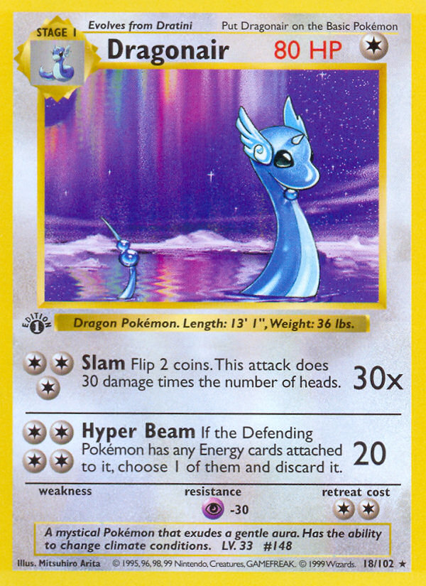 Dragonair (18/102) (Shadowless) [Base Set 1st Edition] | Gear Gaming Fayetteville