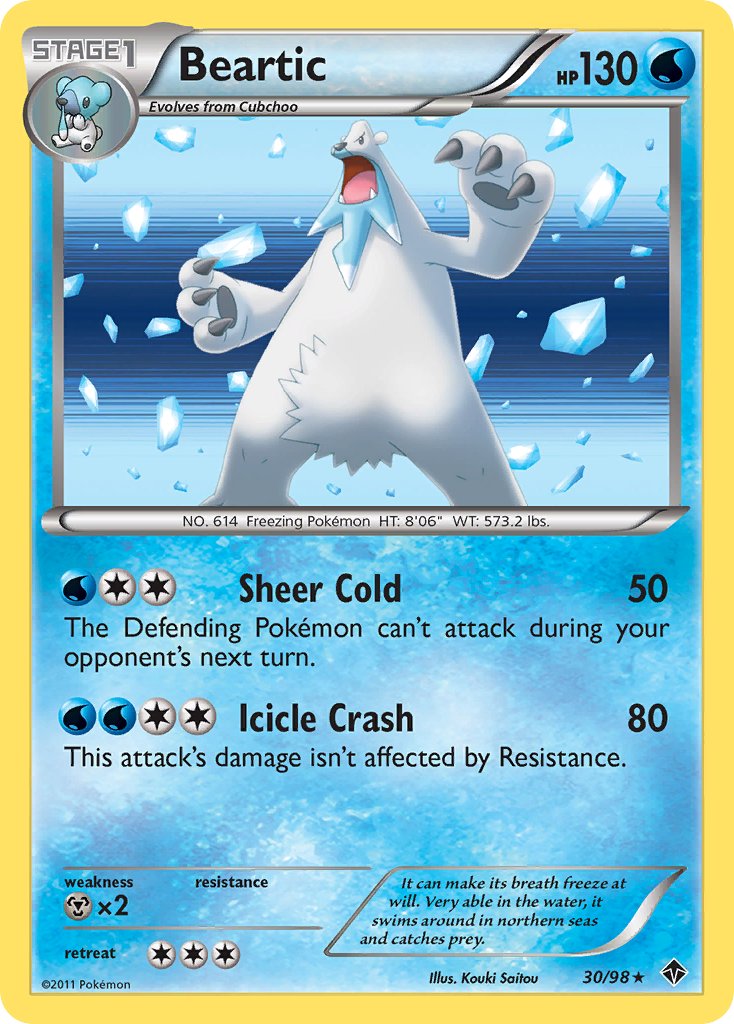 Beartic (30/98) (Cracked Ice Holo) (Blister Exclusive) [Black & White: Emerging Powers] | Gear Gaming Fayetteville