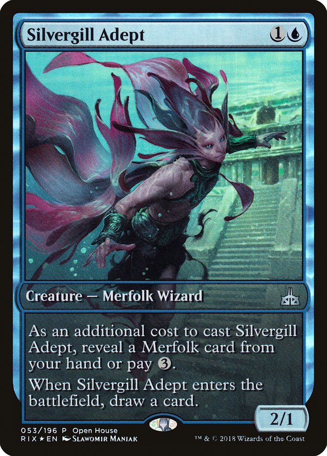 Silvergill Adept (Open House) (Extended Art) [Rivals of Ixalan Promos] | Gear Gaming Fayetteville