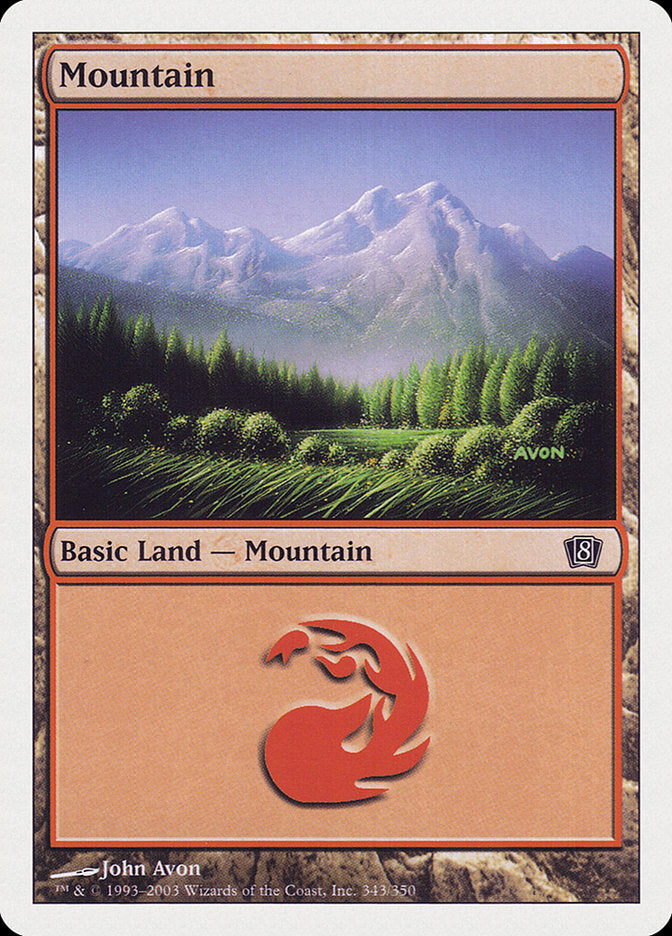 Mountain (343) [Eighth Edition] | Gear Gaming Fayetteville