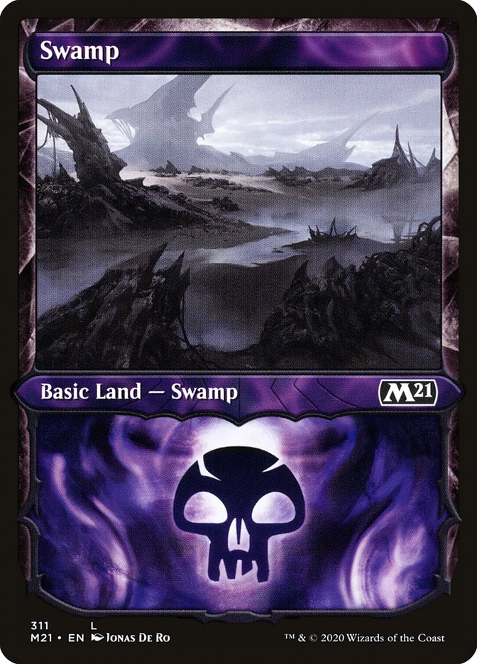 Swamp (311) (Showcase) [Core Set 2021] | Gear Gaming Fayetteville