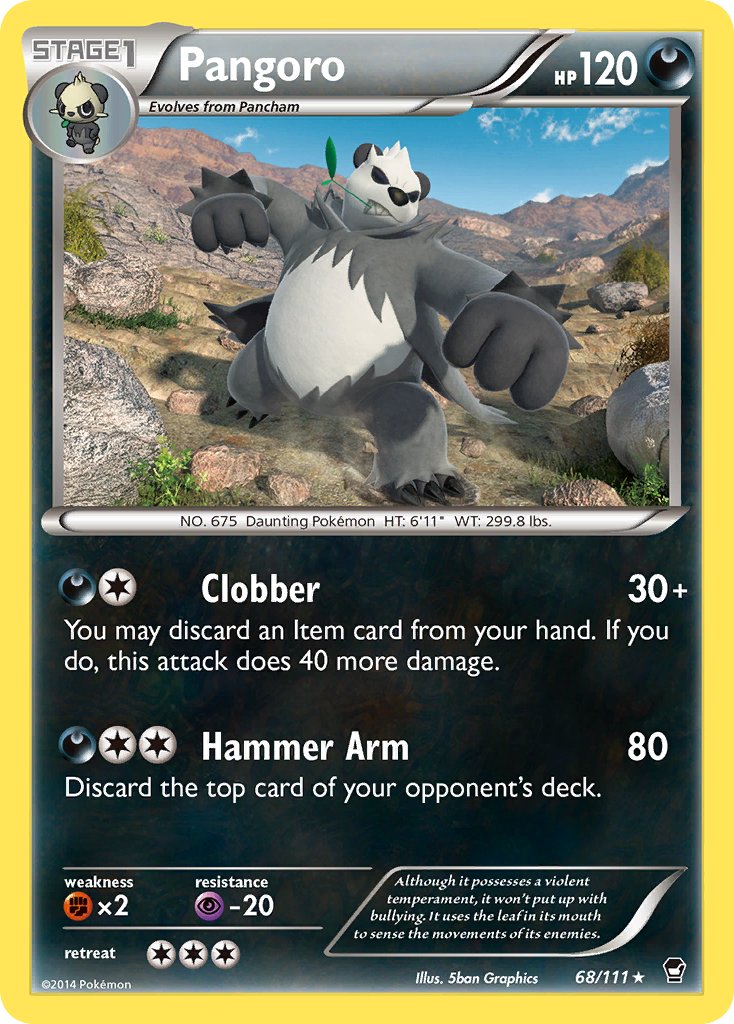 Pangoro (68/111) (Theme Deck Exclusive) [XY: Furious Fists] | Gear Gaming Fayetteville