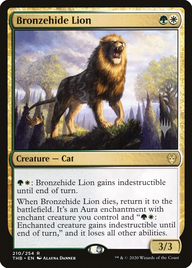 Bronzehide Lion (Promo Pack) [Theros Beyond Death Promos] | Gear Gaming Fayetteville