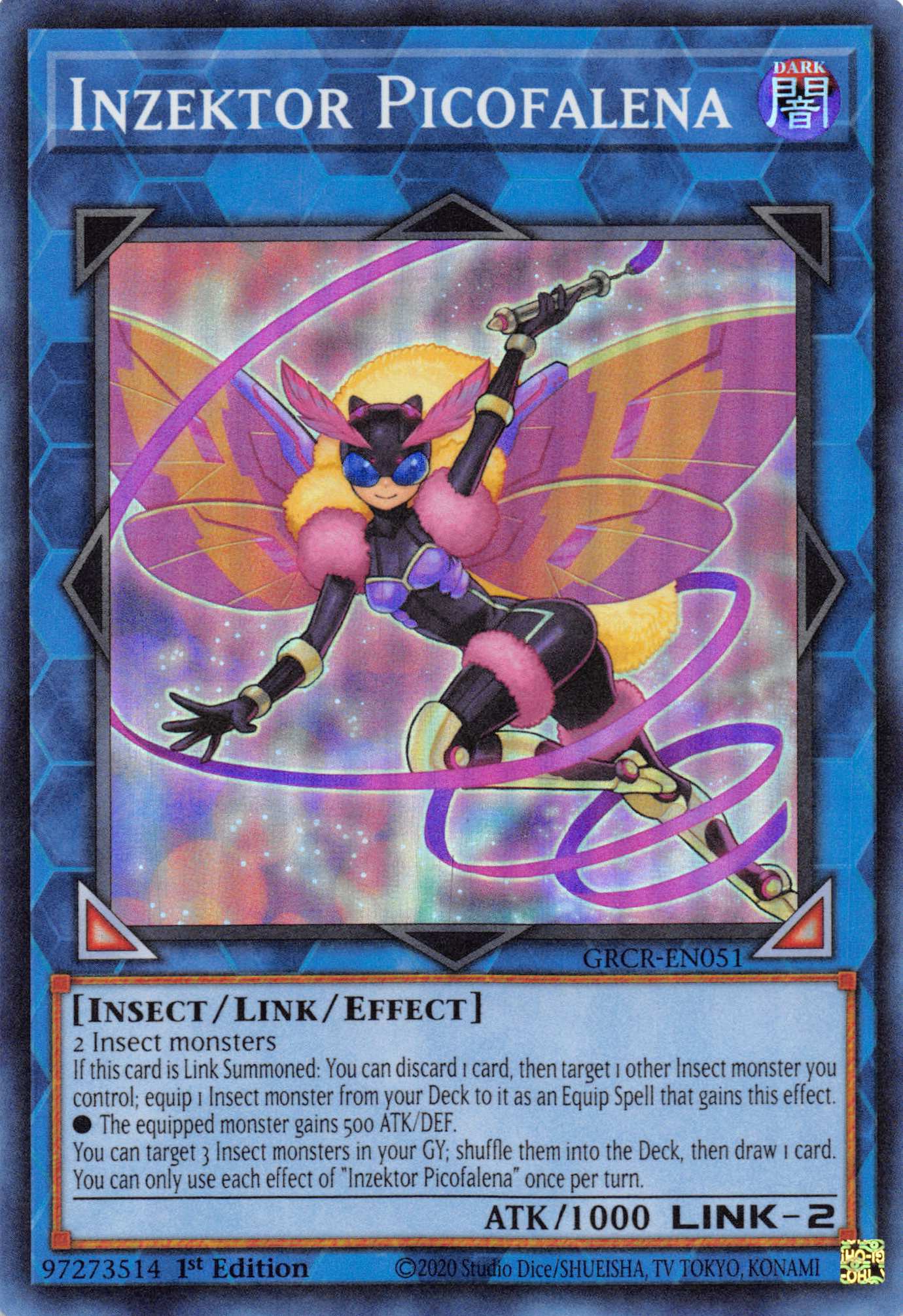 Inzektor Picofalena [GRCR-EN051] Super Rare | Gear Gaming Fayetteville