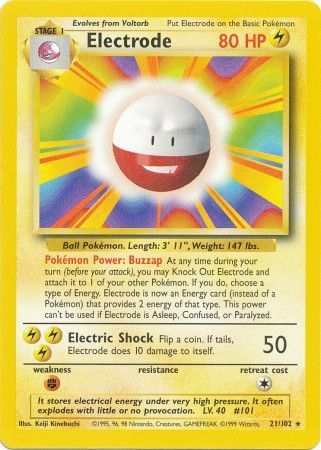 Electrode (21/102) [Base Set Unlimited] | Gear Gaming Fayetteville