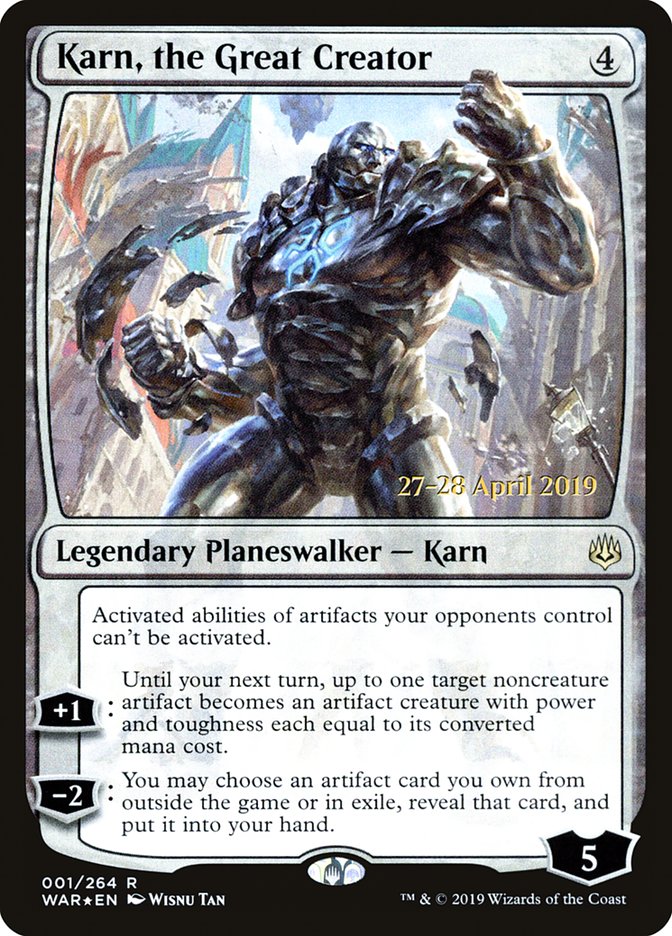 Karn, the Great Creator [War of the Spark Prerelease Promos] | Gear Gaming Fayetteville