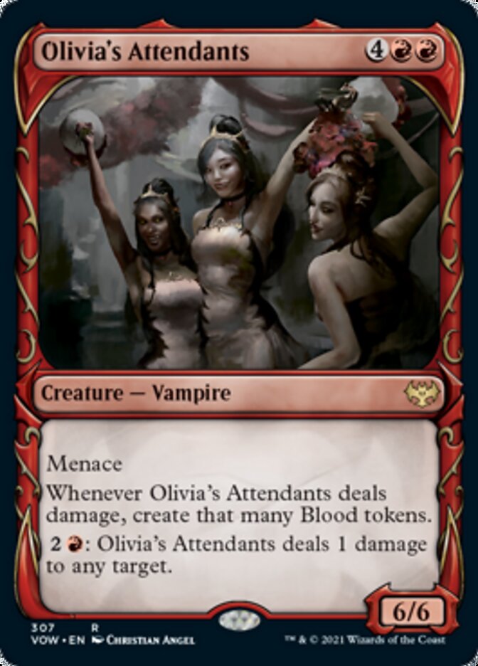 Olivia's Attendants (Showcase Fang Frame) [Innistrad: Crimson Vow] | Gear Gaming Fayetteville