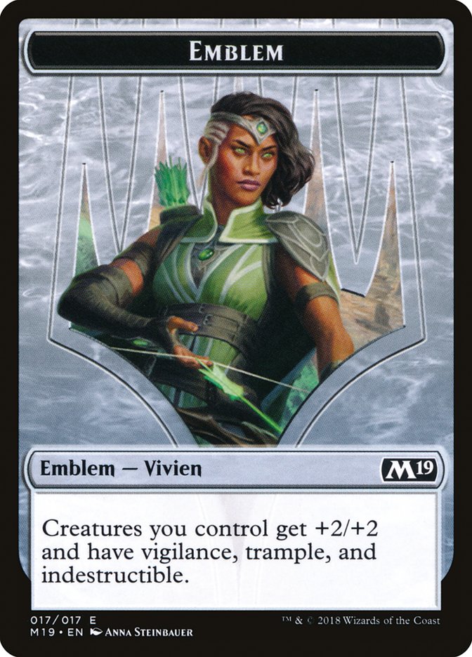 Vivien Reid Emblem [Core Set 2019 Tokens] | Gear Gaming Fayetteville