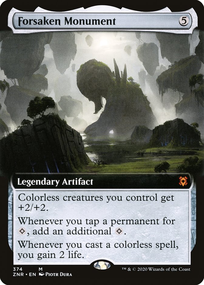 Forsaken Monument (Extended Art) [Zendikar Rising] | Gear Gaming Fayetteville