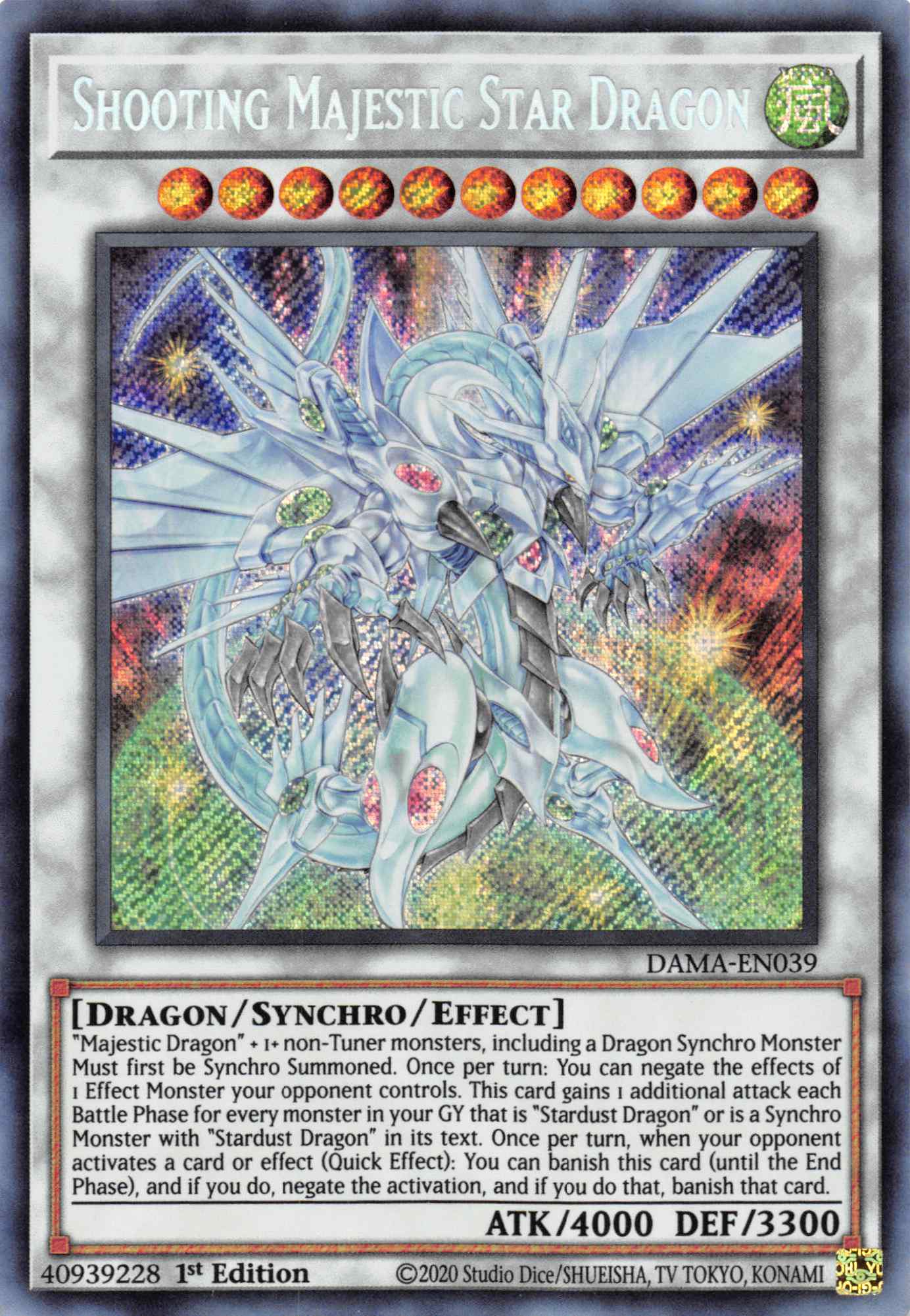 Shooting Majestic Star Dragon [DAMA-EN039] Secret Rare | Gear Gaming Fayetteville