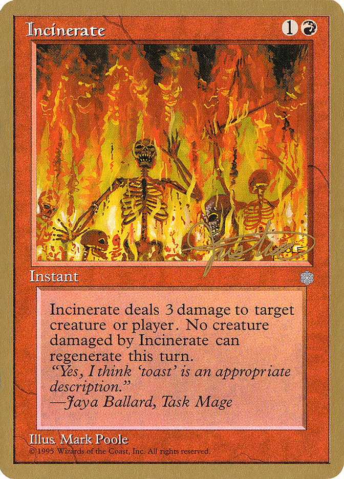 Incinerate (Mark Justice) [Pro Tour Collector Set] | Gear Gaming Fayetteville