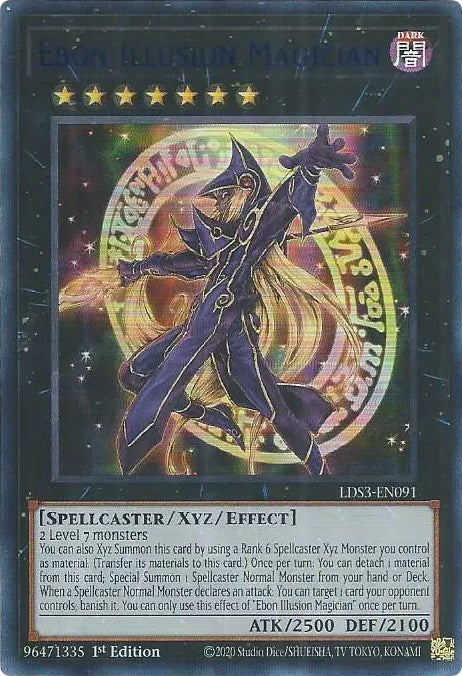 Ebon Illusion Magician (Blue) [LDS3-EN091] Ultra Rare | Gear Gaming Fayetteville