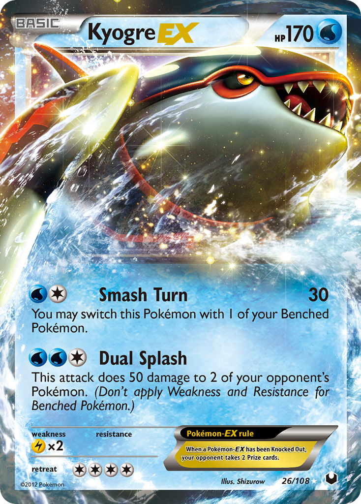 Kyogre EX (26/108) [Black & White: Dark Explorers] | Gear Gaming Fayetteville