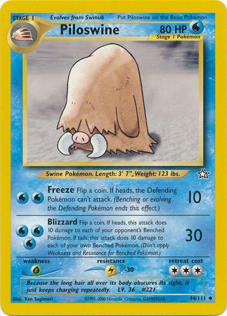 Piloswine (44/111) [Neo Genesis Unlimited] | Gear Gaming Fayetteville