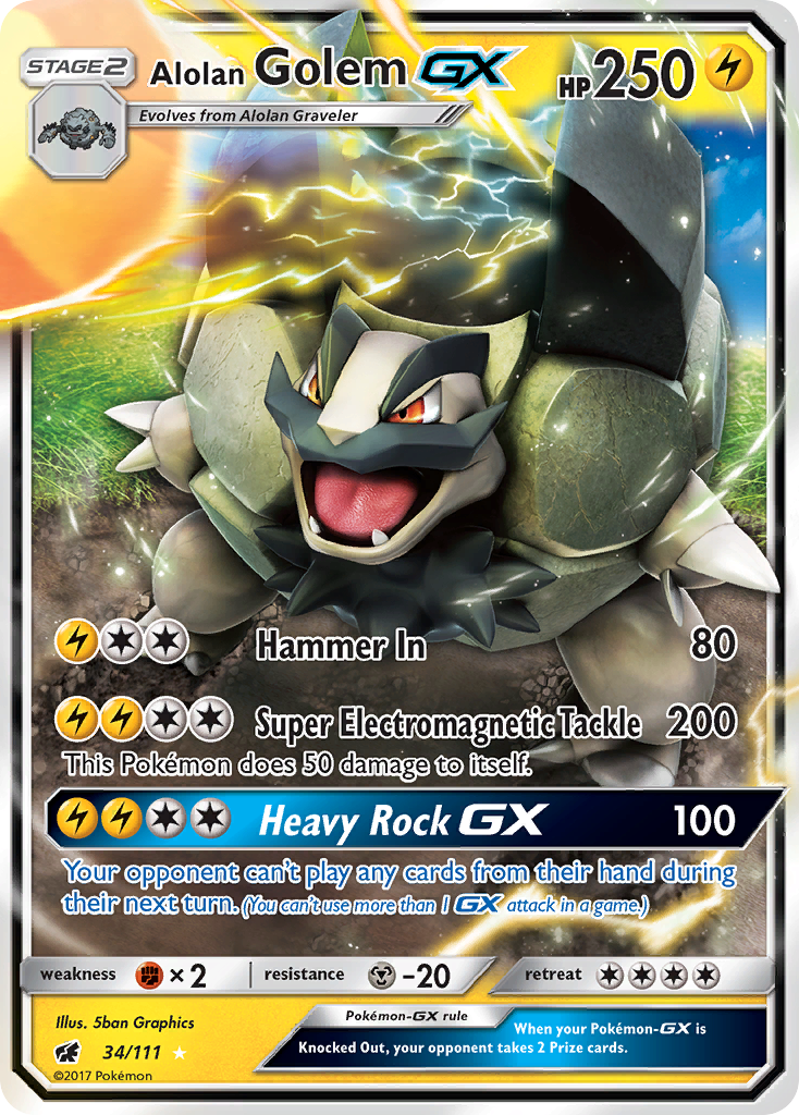 Alolan Golem GX (34/111) [Sun & Moon: Crimson Invasion] | Gear Gaming Fayetteville