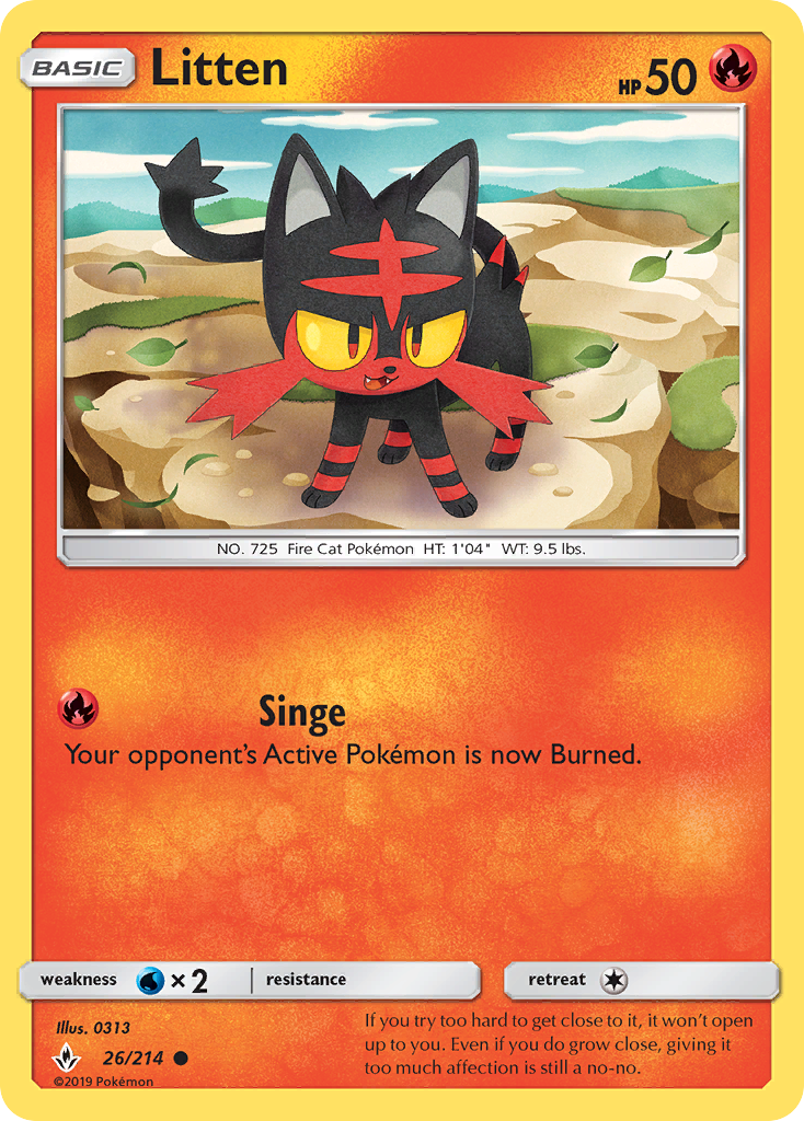 Litten (26/214) [Sun & Moon: Unbroken Bonds] | Gear Gaming Fayetteville