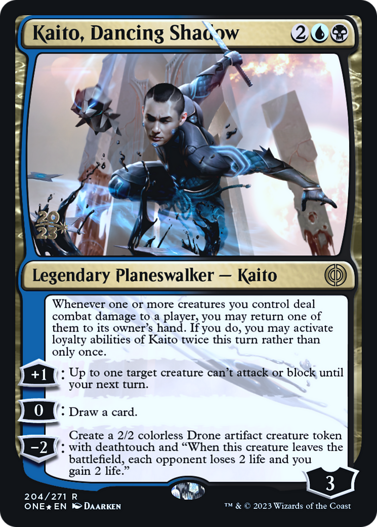 Kaito, Dancing Shadow [Phyrexia: All Will Be One Prerelease Promos] | Gear Gaming Fayetteville