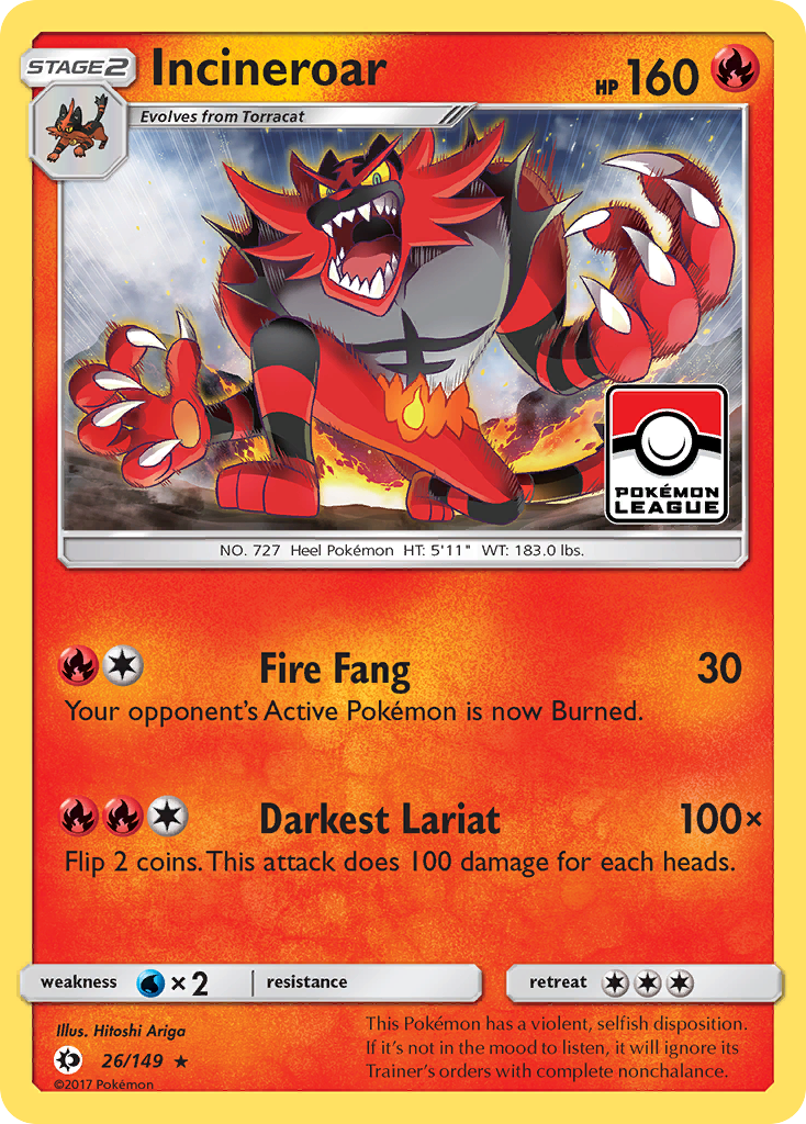 Incineroar (26/149) [Sun & Moon: Base Set] | Gear Gaming Fayetteville