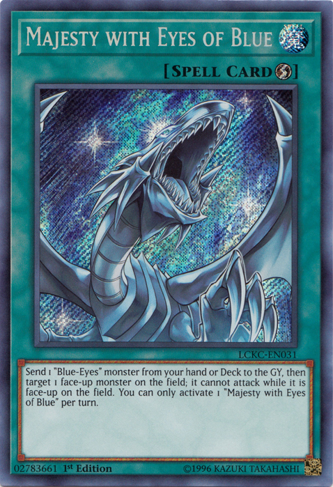 Majesty with Eyes of Blue [LCKC-EN031] Secret Rare | Gear Gaming Fayetteville