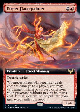 Efreet Flamepainter (Extended Art) [Strixhaven: School of Mages] | Gear Gaming Fayetteville