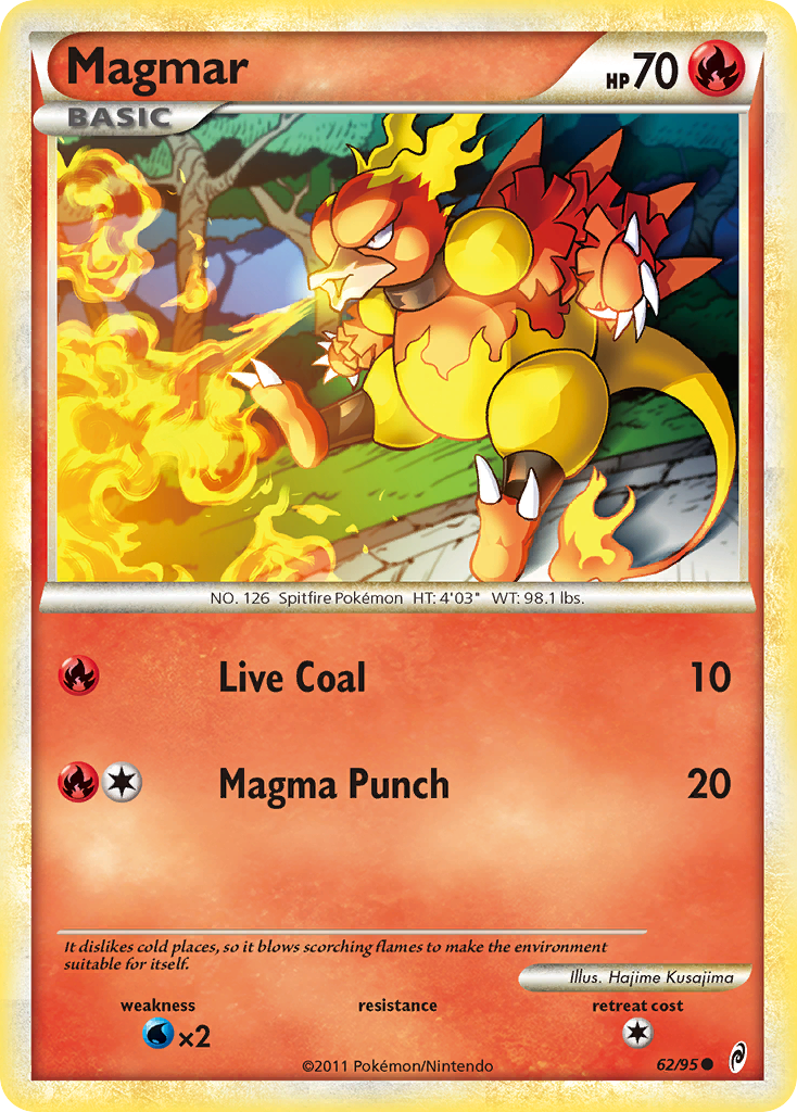 Magmar (62/95) [HeartGold & SoulSilver: Call of Legends] | Gear Gaming Fayetteville