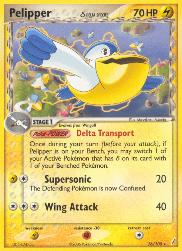 Pelipper(26/100) (Delta Species) [EX: Crystal Guardians] | Gear Gaming Fayetteville