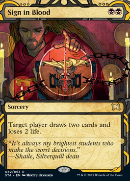 Sign in Blood (Foil Etched) [Strixhaven: School of Mages Mystical Archive] | Gear Gaming Fayetteville