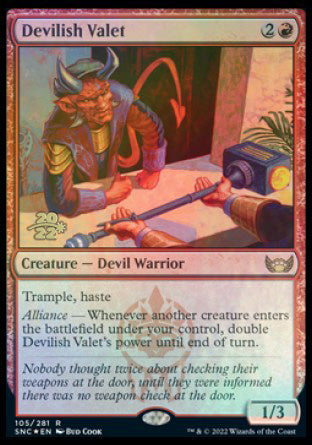 Devilish Valet [Streets of New Capenna Prerelease Promos] | Gear Gaming Fayetteville