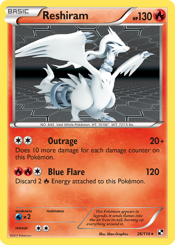 Reshiram (26/114) [Black & White: Base Set] | Gear Gaming Fayetteville