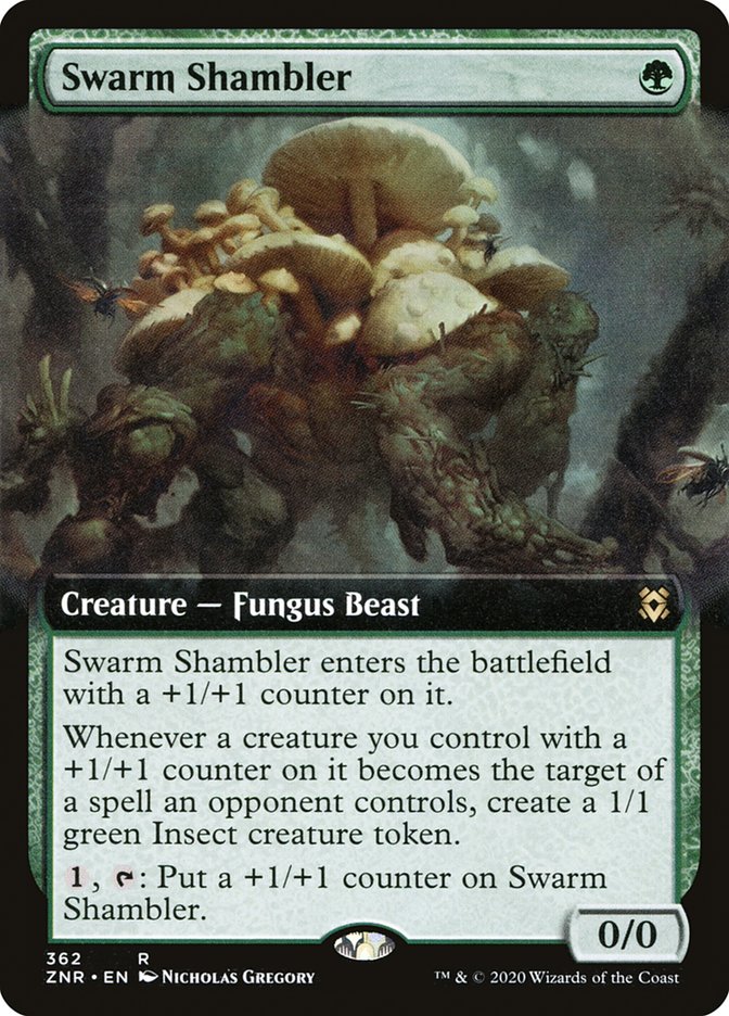 Swarm Shambler (Extended Art) [Zendikar Rising] | Gear Gaming Fayetteville